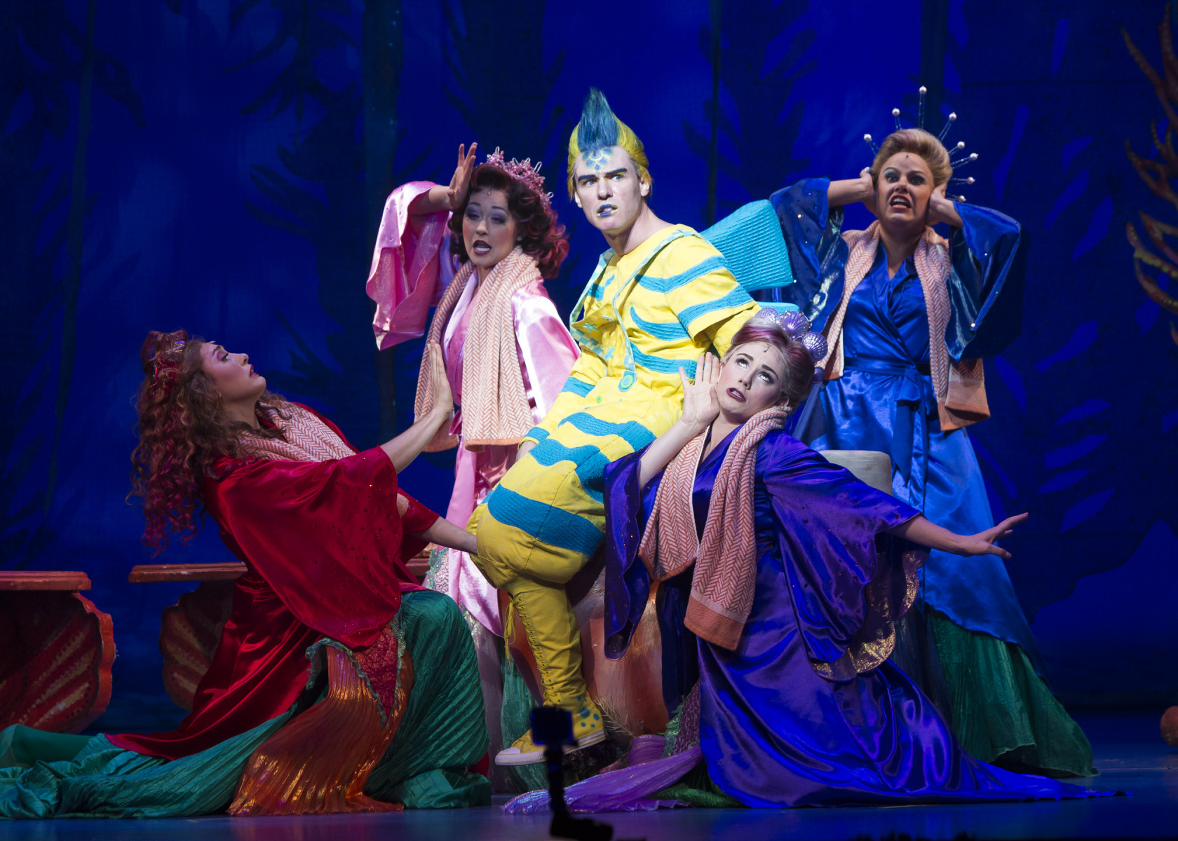 disneys the little mermaid cast of the 2015 production photo by bruce bennett